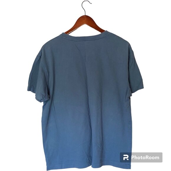Polo Ralph Lauren V-Neck Blue S/S T-Shirt Men's Size L Basic Tee Cotton - Picture 6 of 8